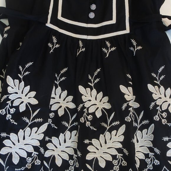 Womens Anna Sui Black, White Top 2 - Picture 3 of 6